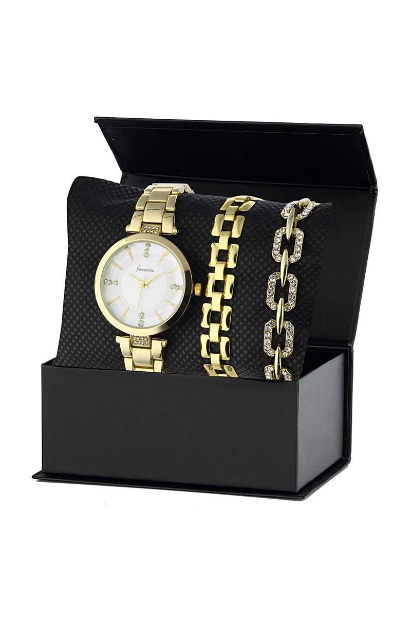 Forentina Kadın Kol Saati 2 Bileklik Kombin Set PS2228