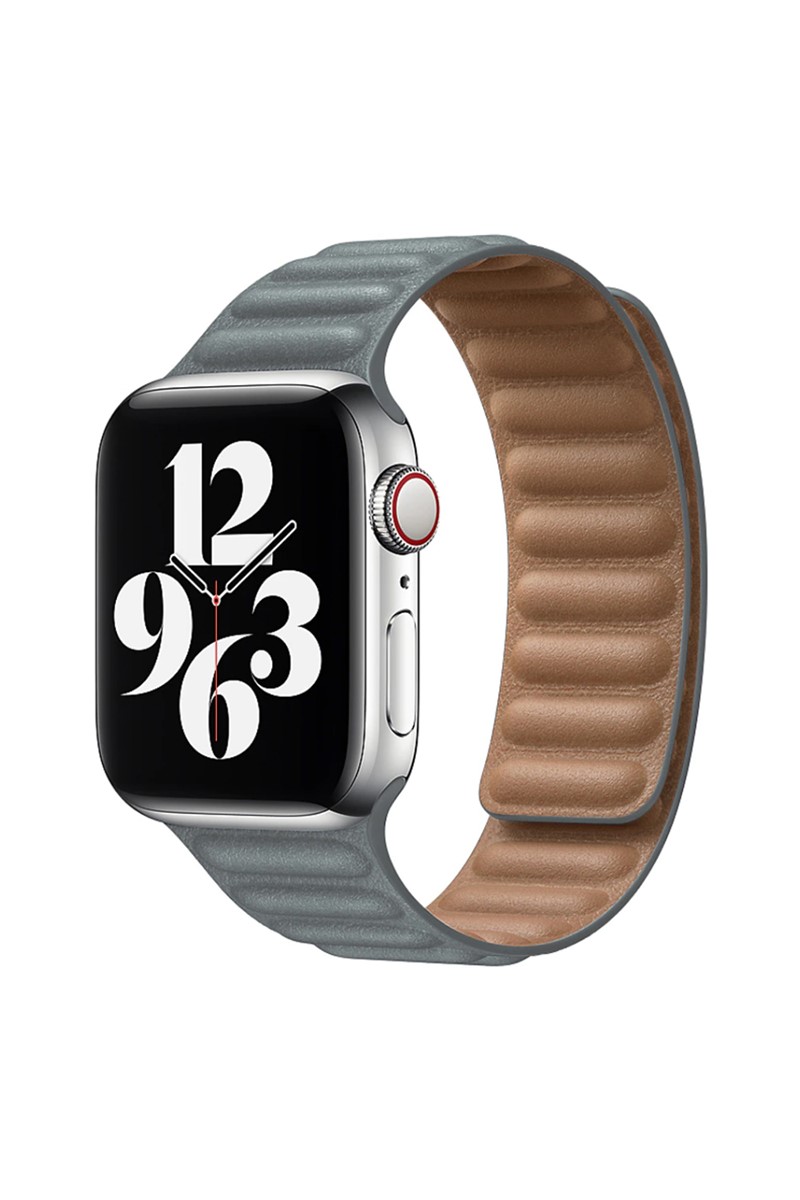 Forentina İwatch Siyah Deri Mıknatıslı Kordon 42-44-45  mm Uyumlu PS2256