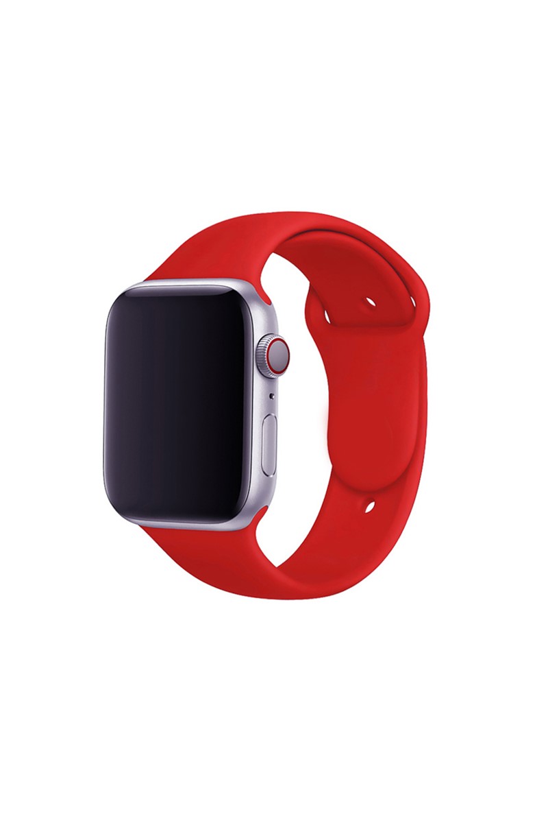 Forentina İwatch Kırmızı Silikon Kordon 42mm 44mm Uyumlu PS2267