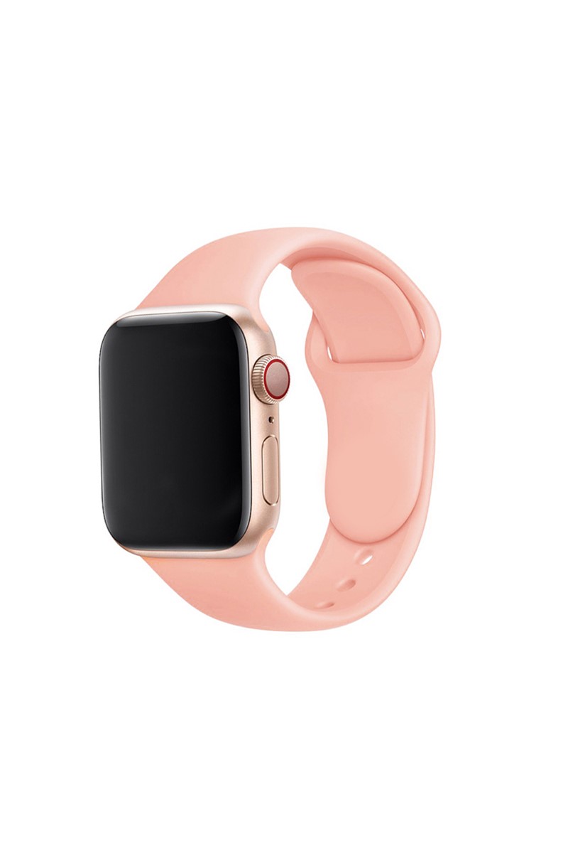 Forentina İwatch Pembe Silikon Kordon 42mm 44mm Uyumlu PS2272