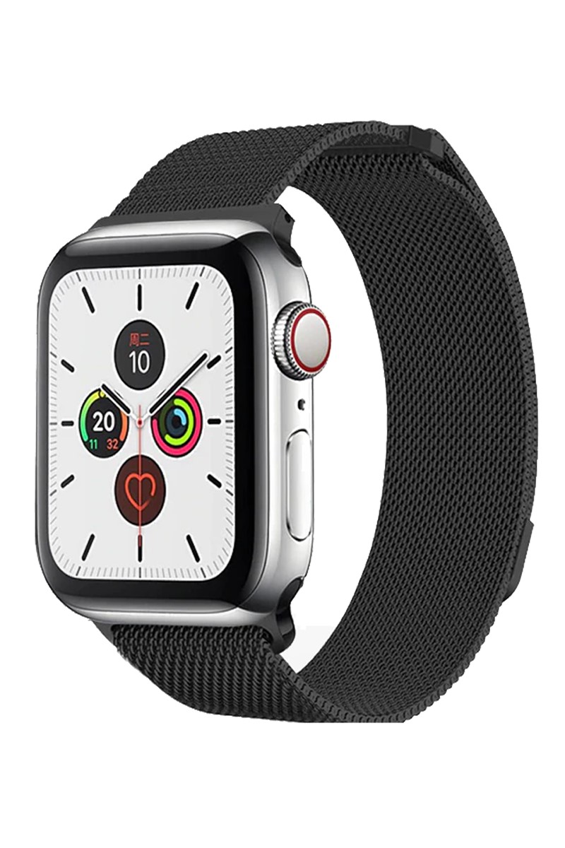 Forentina İwatch Siyah Mıknatıslı Kordon 42 mm 44mm Uyumlu PS2275