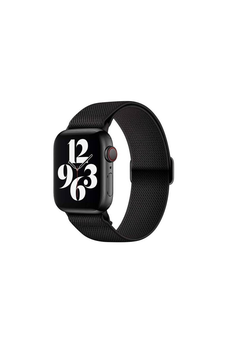 Forentina İwatch Siyah Kumaş  Kordon 42 mm 44mm Uyumlu PS2277