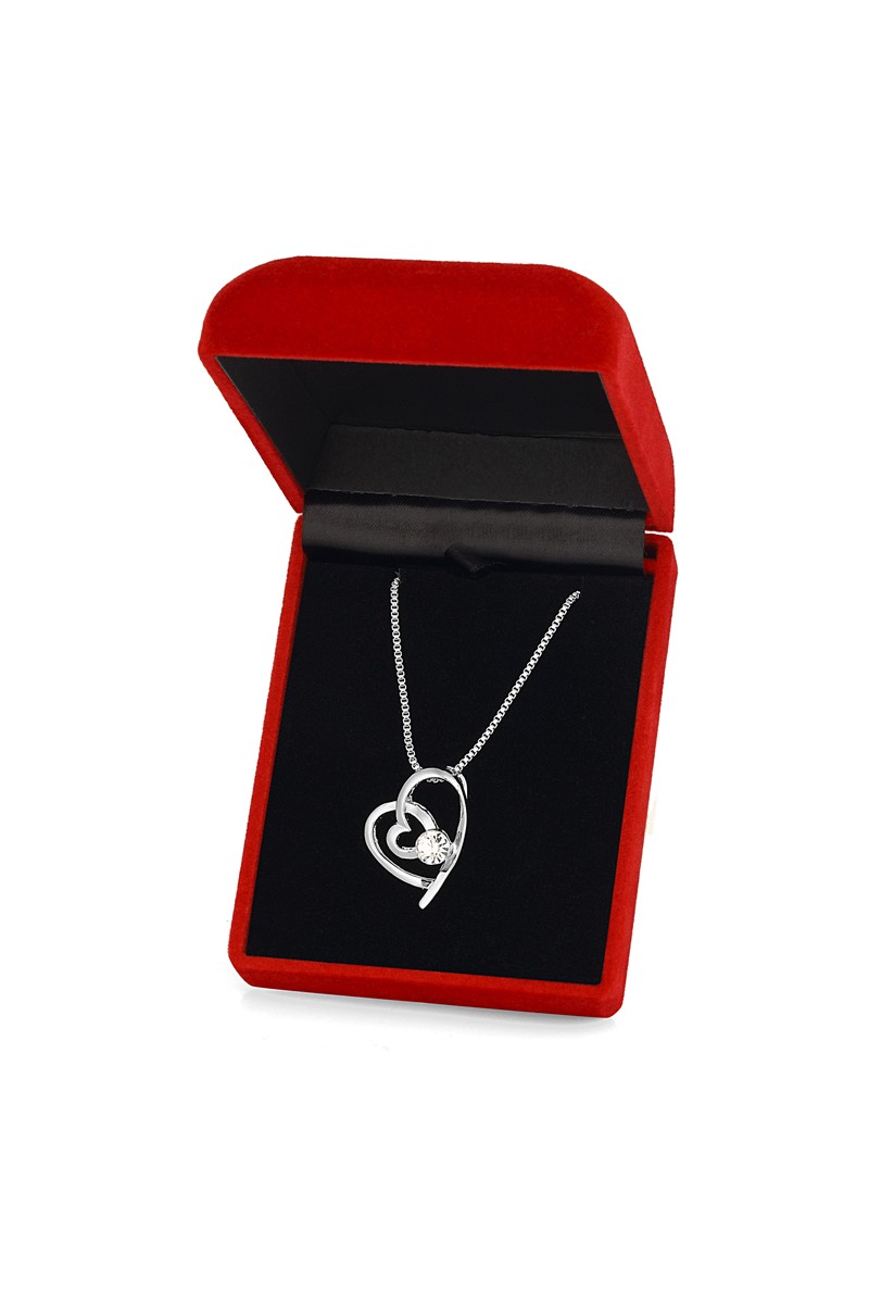 Forentina Gümüş Kaplama Kalp Kolye PS2302