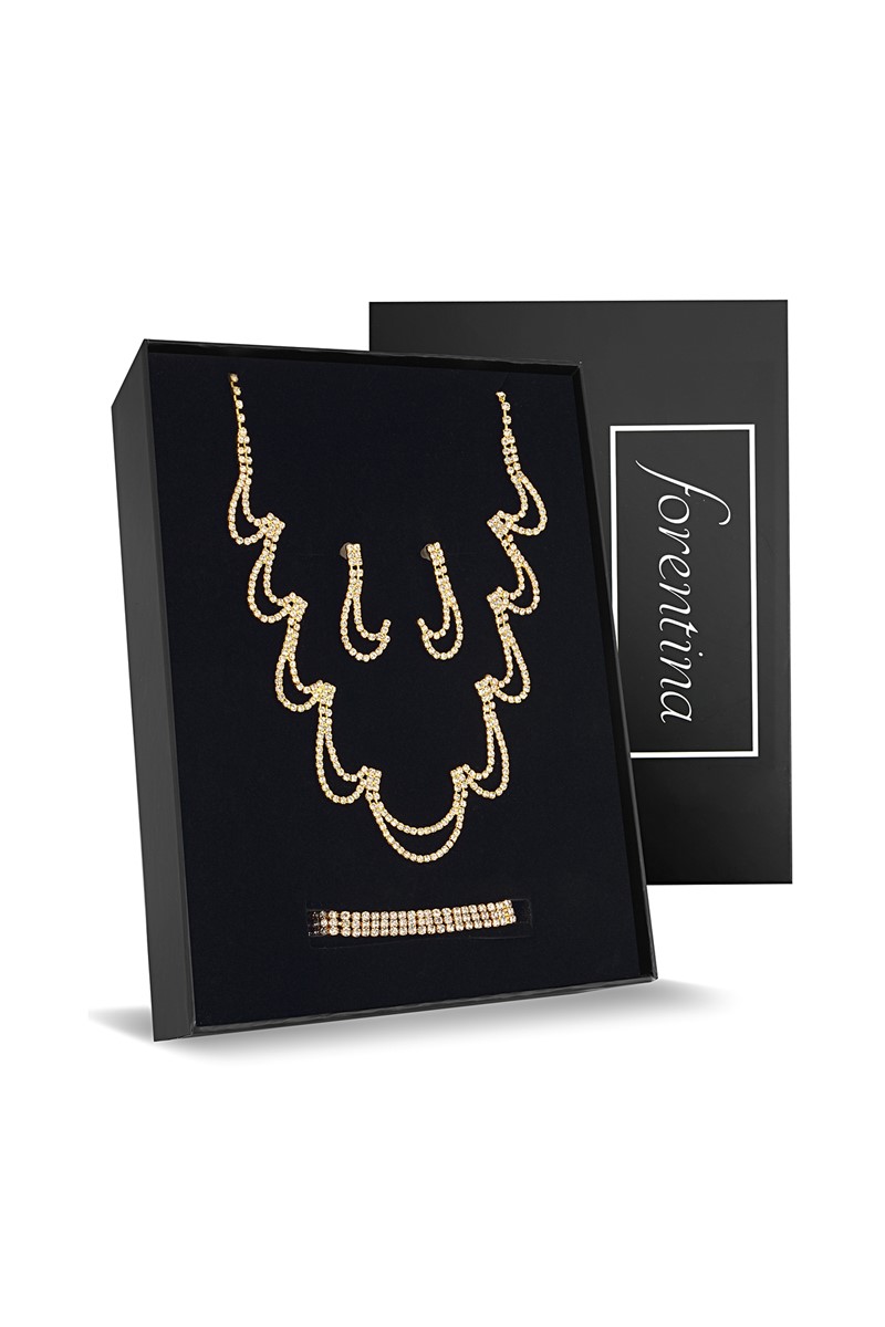 Forentina Altın Kaplama Düğün Takı Seti PS2326