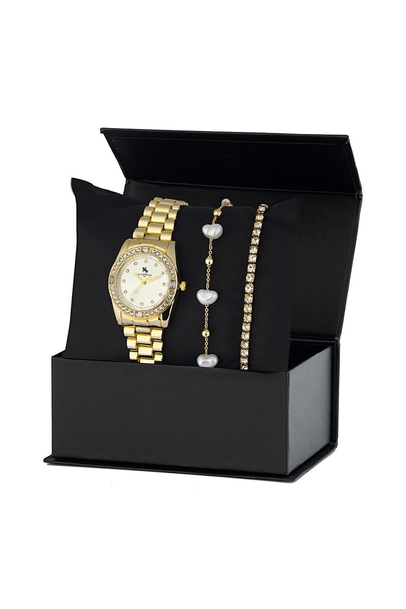 Forentina Metal Bayan Kombin Saat Seti Hediye Set PS2338