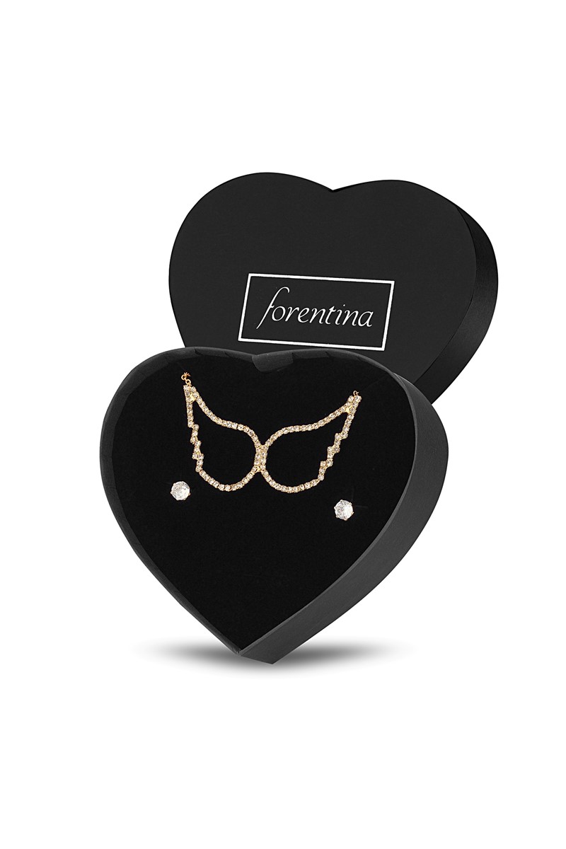 Forentina Melek Kolye Küpe Takı Seti PS2393
