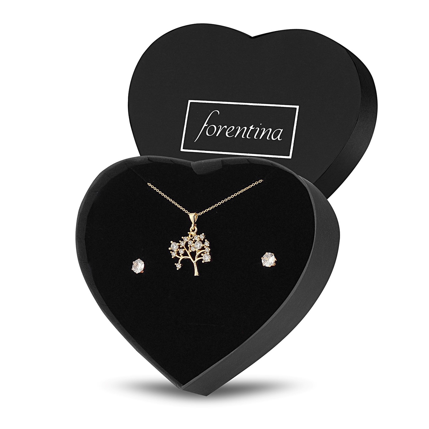Forentina Hayat Ağacı Kolye Küpe Takı Seti PS2415