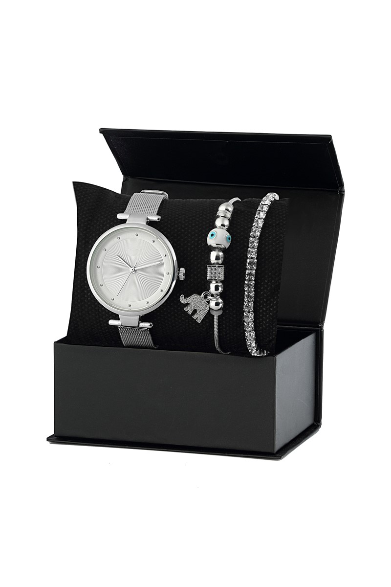 Forentina Bayan Kol Saati Nazar Boncuklu Şans Bileklik Set PS2422