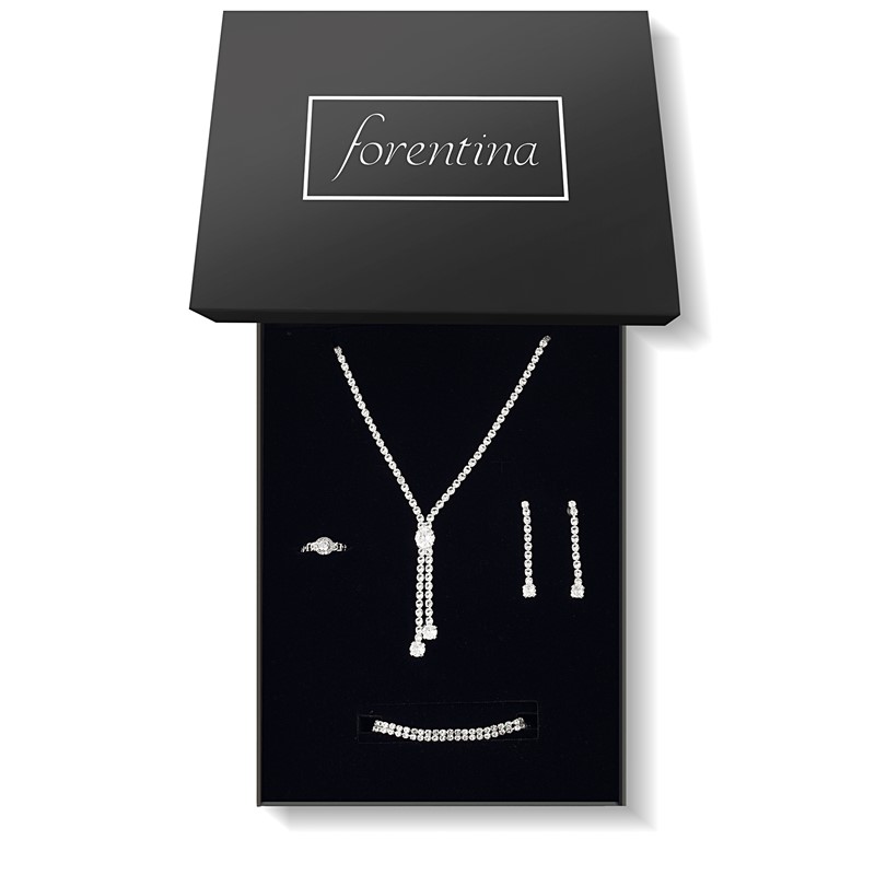 Forentina Gümüş Kaplama Su Yolu Düğün Seti PS2497