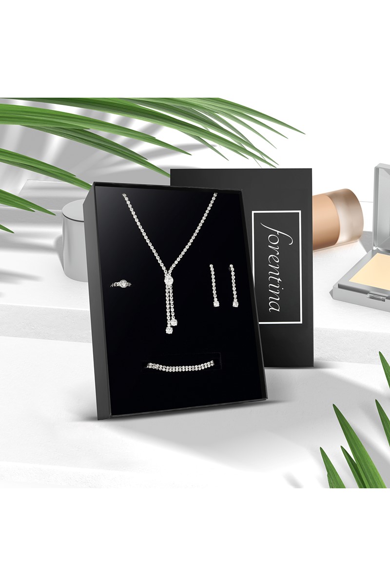 Forentina Gümüş Kaplama Su Yolu Düğün Seti PS2497