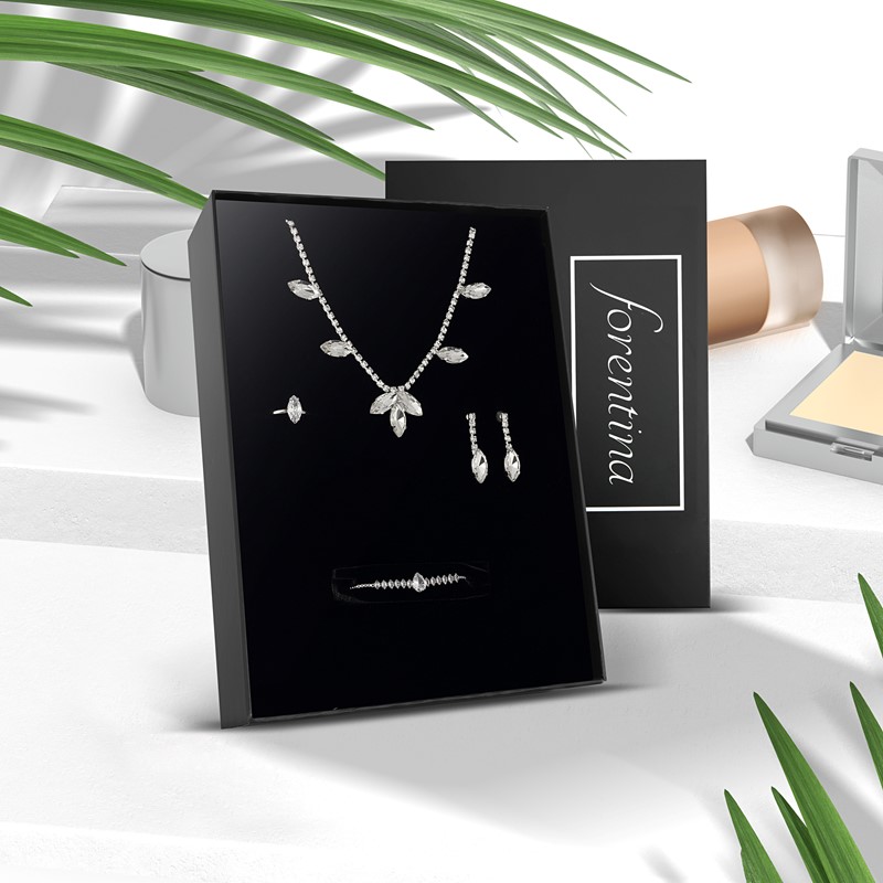 Forentina Gümüş Kaplama Zirkon Taşlı Düğün Seti PS2498