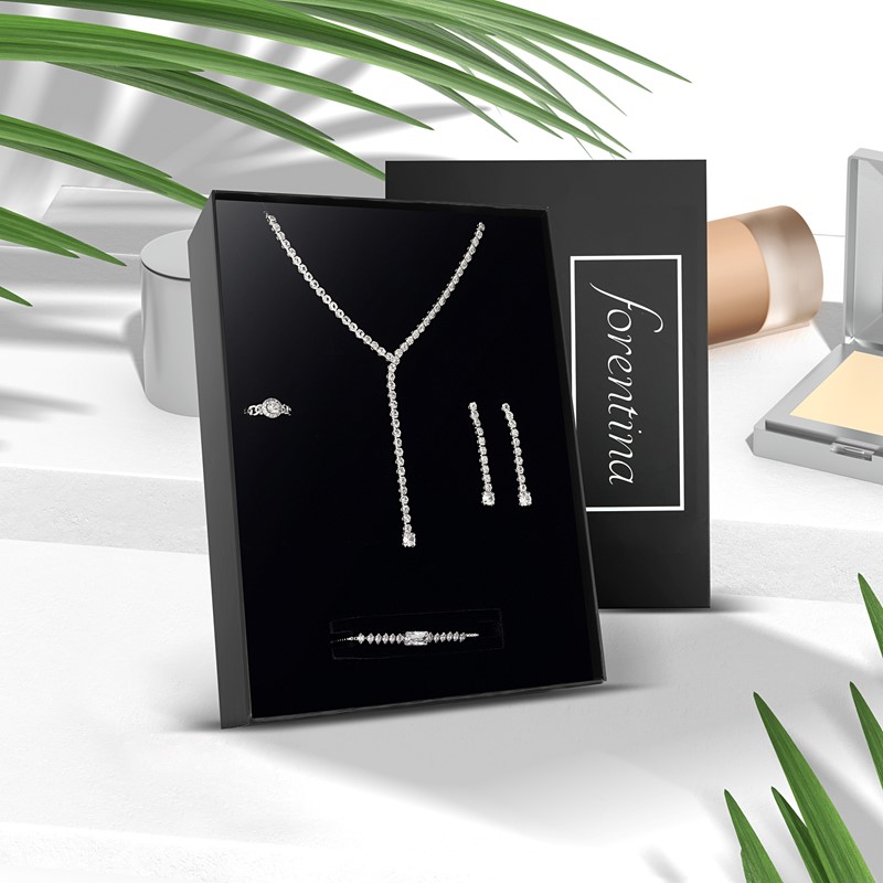 Forentina Zirkon Taşlı  Su Yolu Düğün Seti PS2501