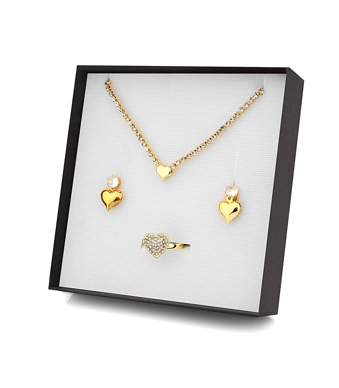 Forentina Kalpli Kolye Küpe Yüzük Takı Seti PS2516