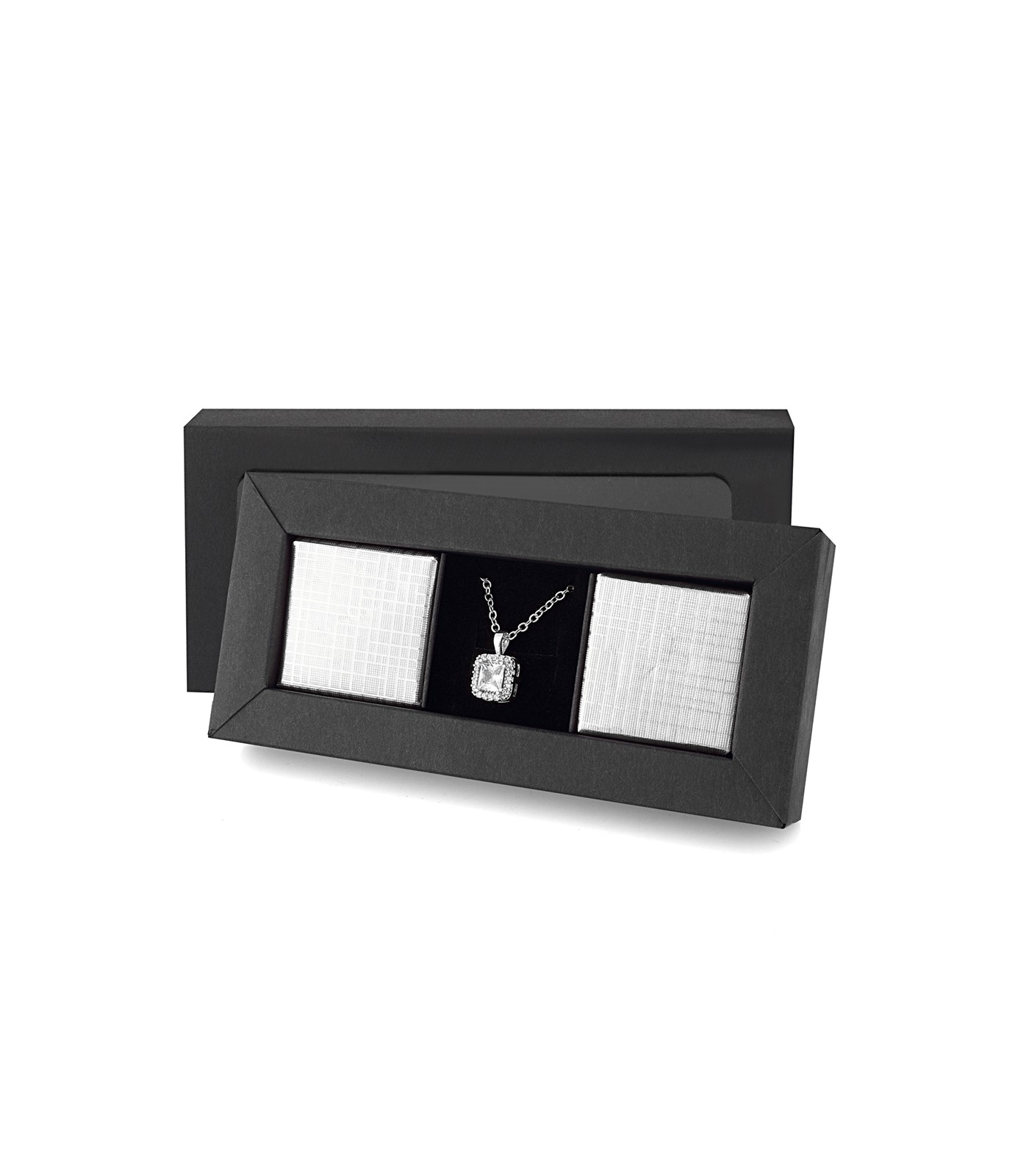 Forentina Zirkon Taşlı Tektaş Kolye Çikolata Hediye Set PS2525