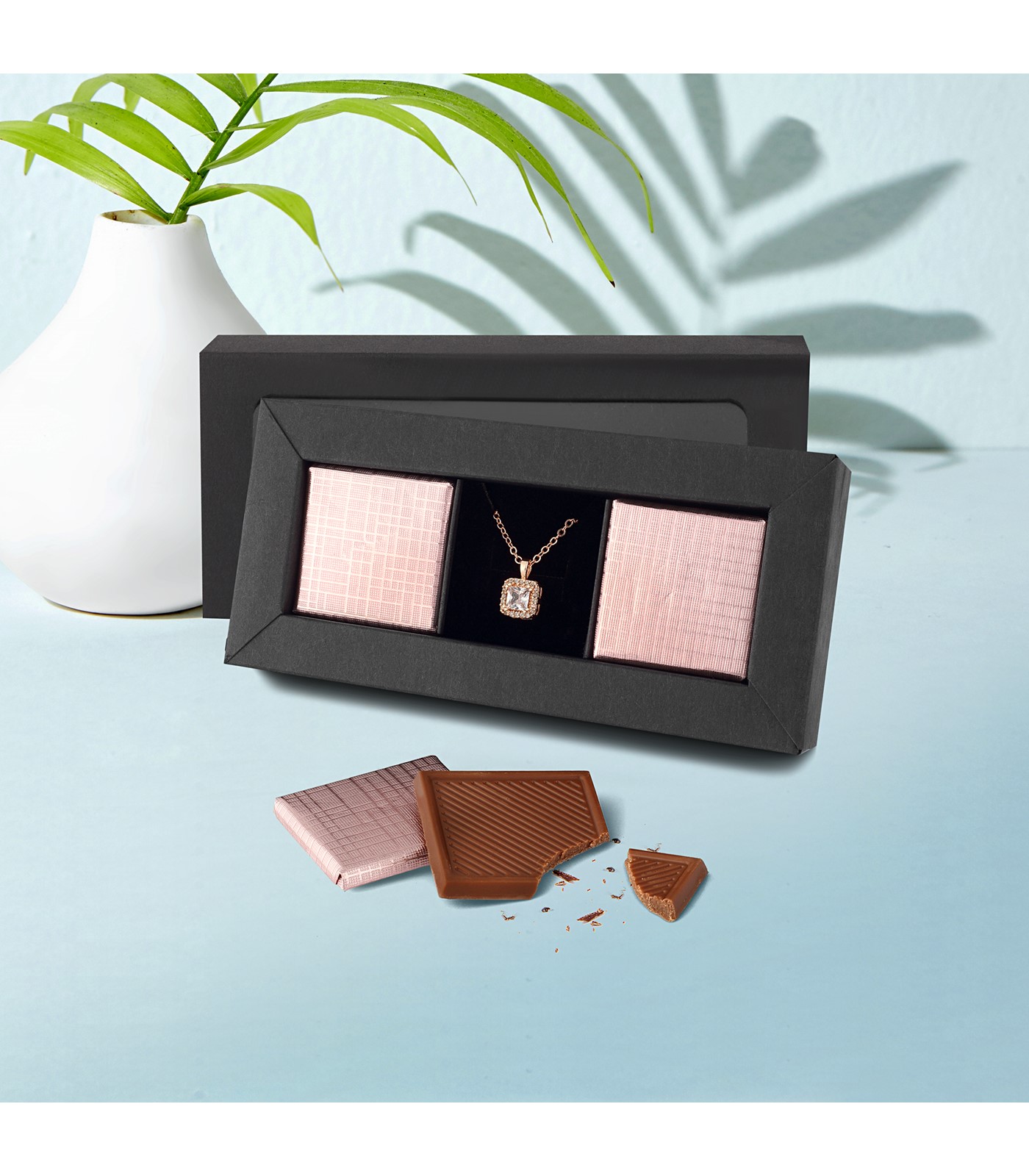 Forentina Rose Tektaş Kolye Çikolata Hediye Set PS2526