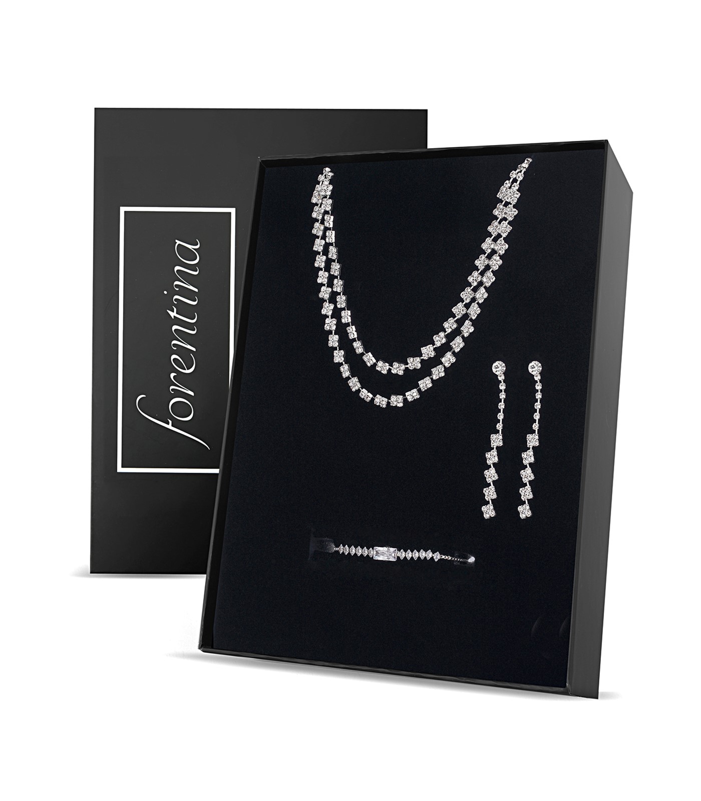 Forentina Zirkon Taşlı Düğün Takı Seti PS2563