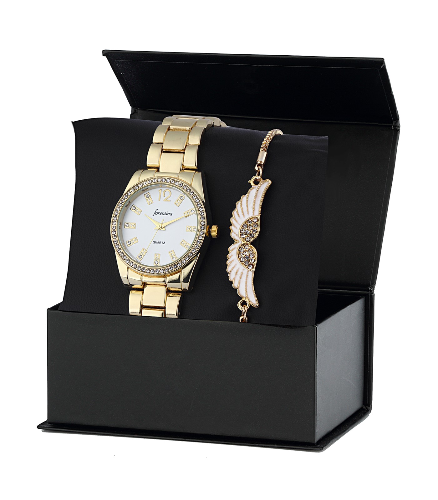 Forentina Metal Bayan Kol Saati Bileklik Kombin Set PS2568