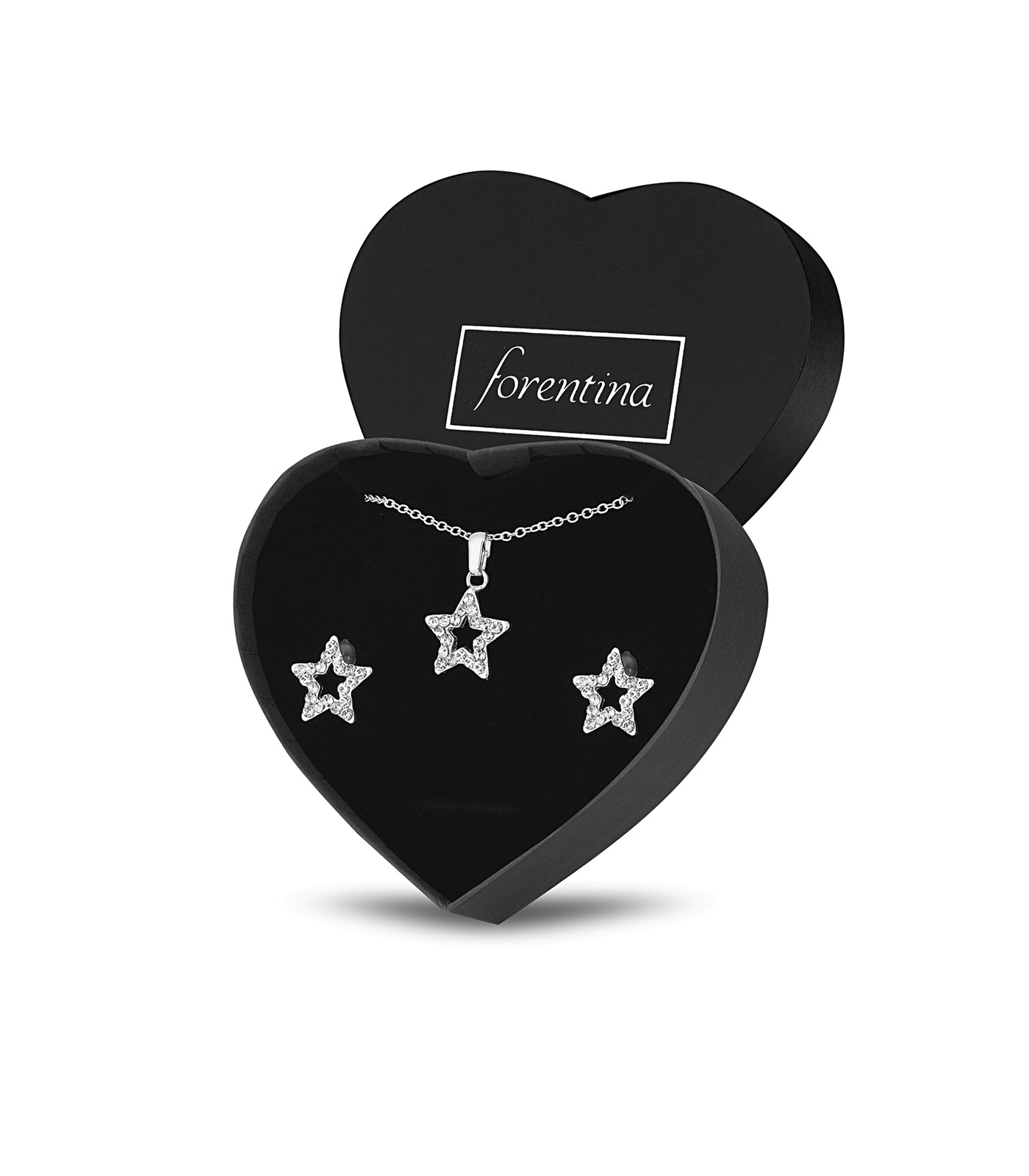 Forentina Yıldız Kolye Küpe Takı Seti Hediye Set PS2702