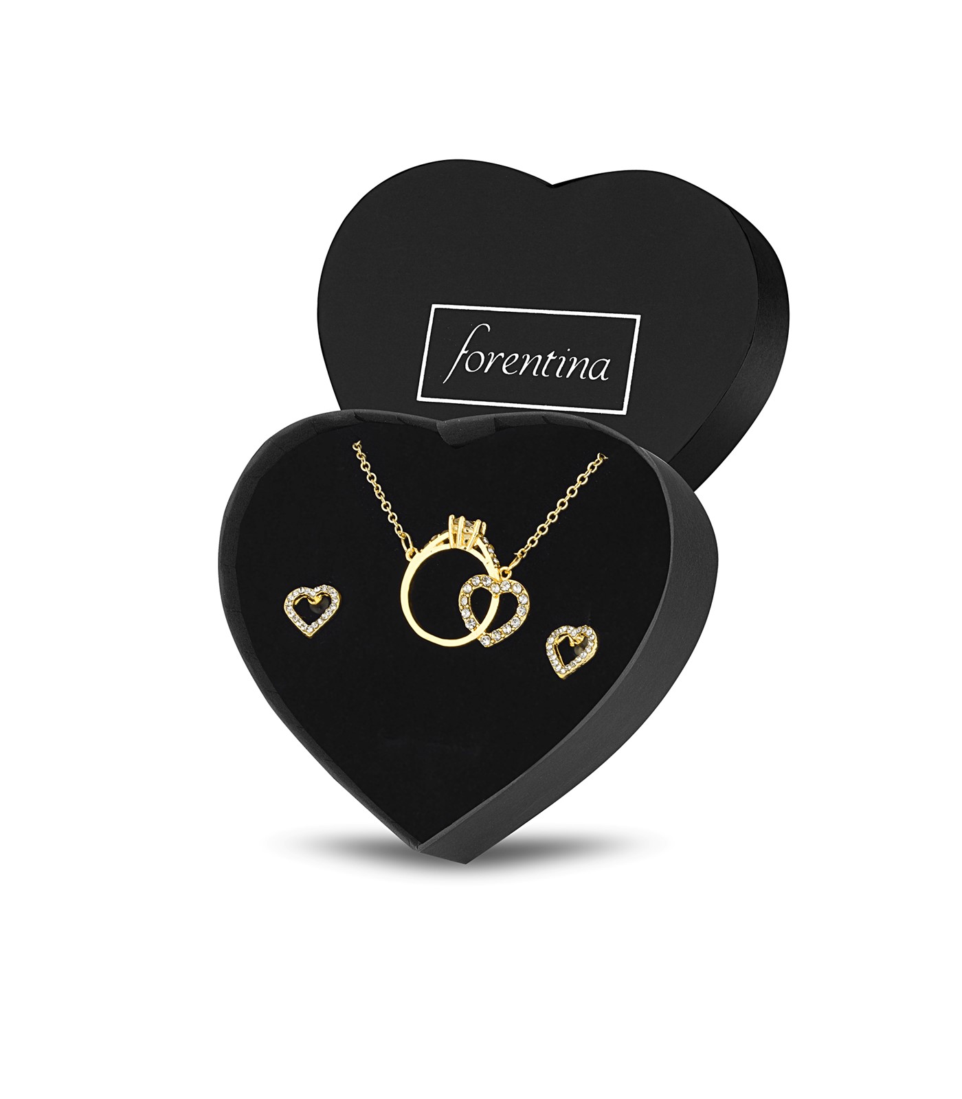 Forentina Tektaş Modeli Kolye Küpe Takı Seti PS2703