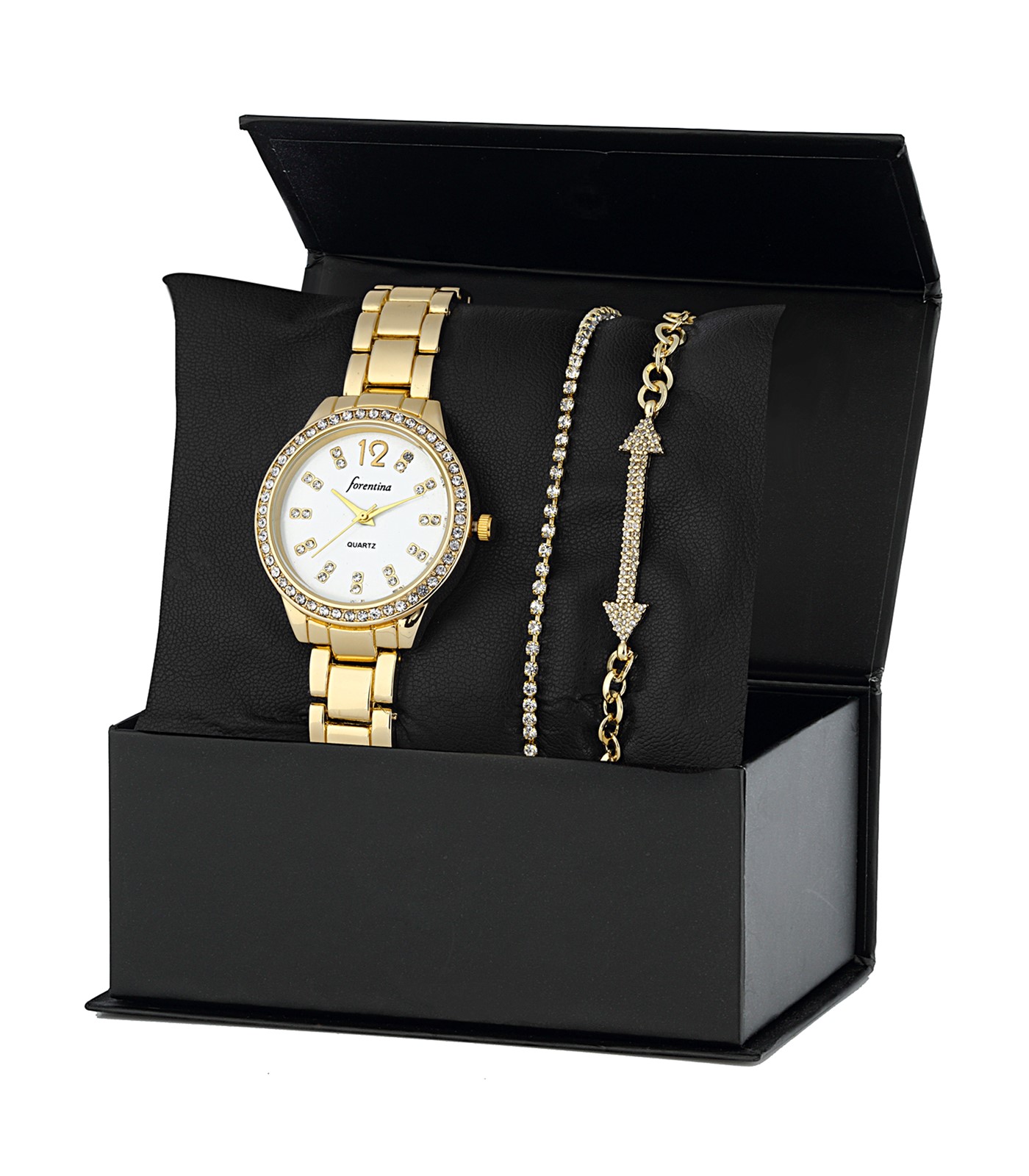 Forentina Bayan Metal Kol Saati Bileklik Kombin Set PS2738