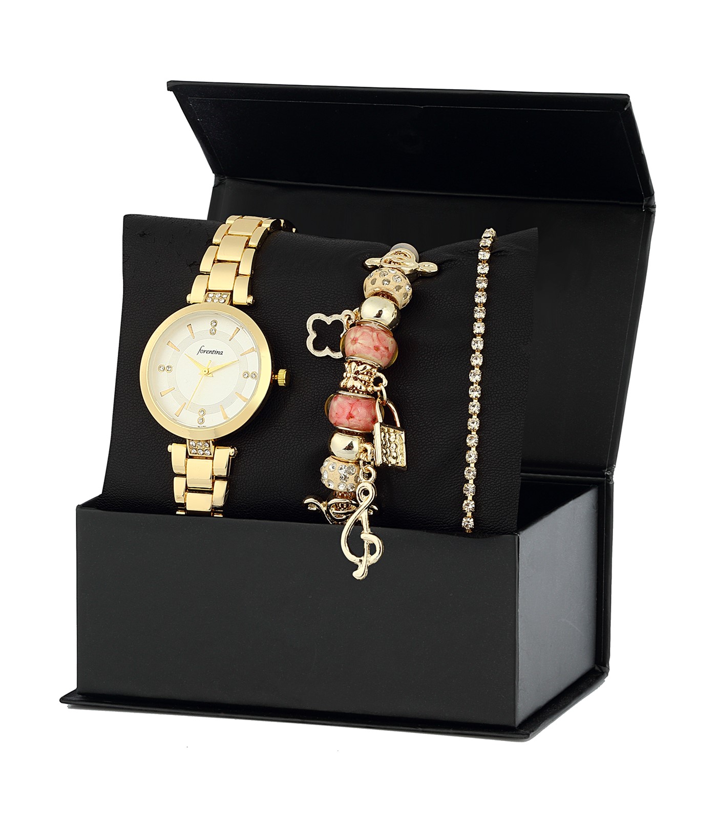 Forentina Metal Bayan Kol Saati Bileklik Kombin Set PS2778