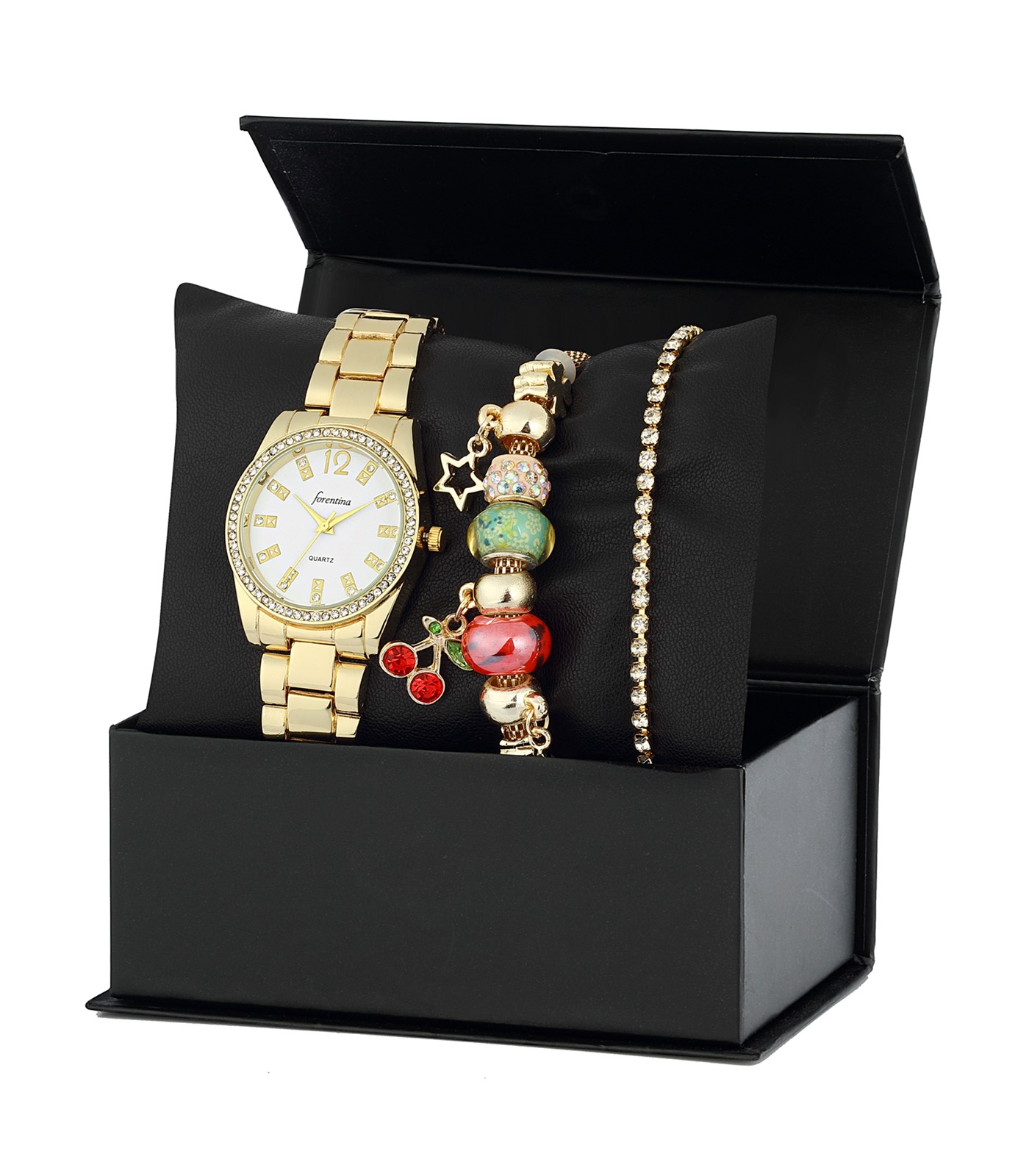 Forentina Kadın Metal Kol Saati Bileklik Kombin Set PS2779