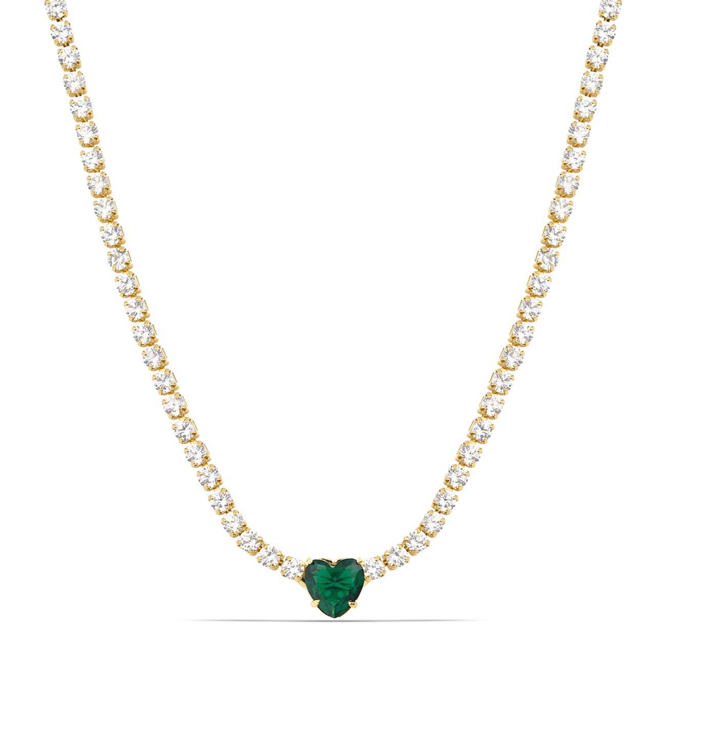 Forentina Kadın  Zirkon Taşlı  Çelik Kalp Kolye Bileklik Takı Seti PS2799