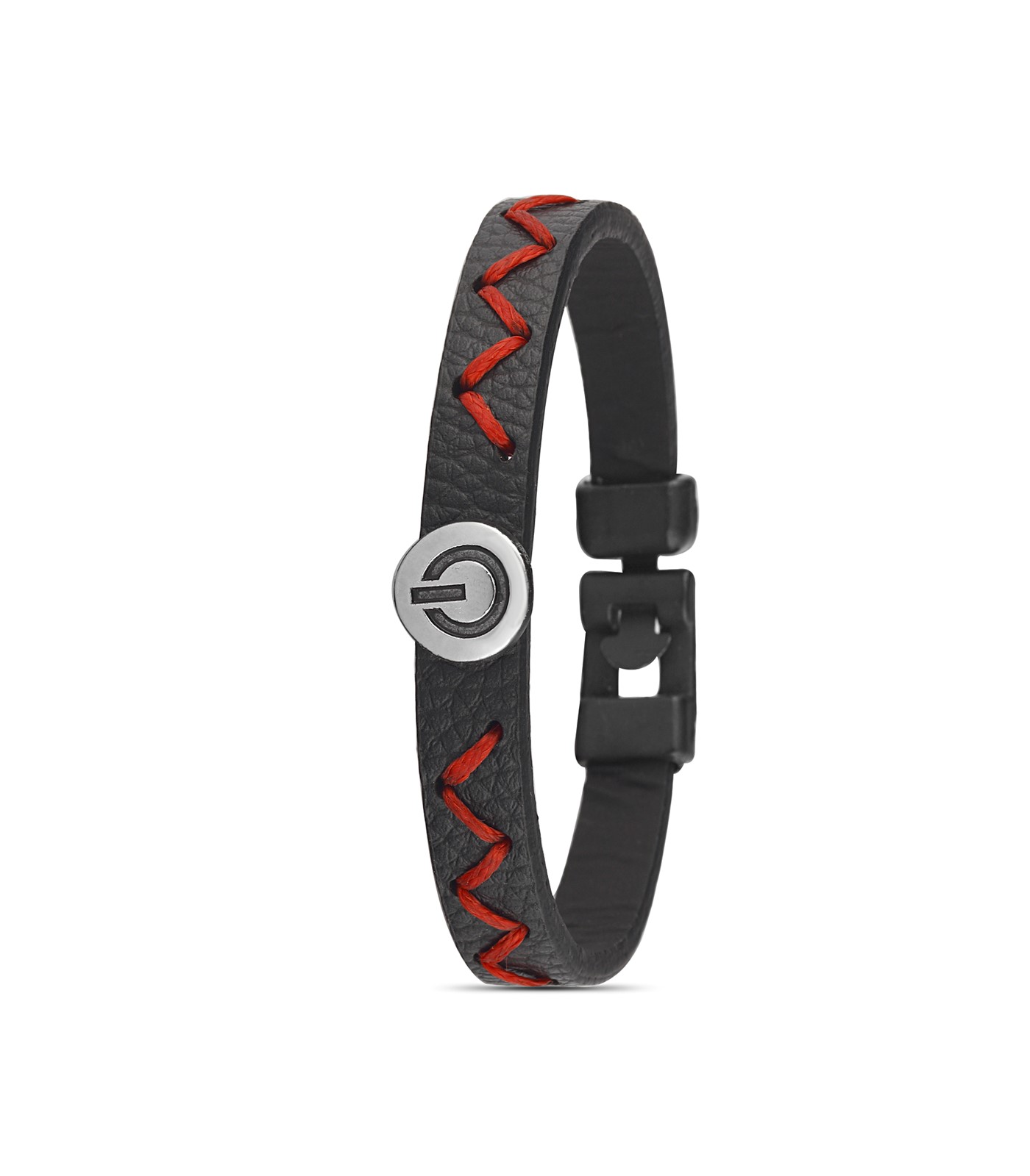 Forentina Siyah Deri Erkek Bileklik PS2825