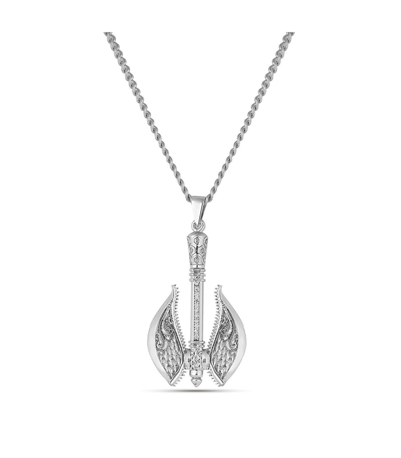 Forentina Erkek Gri Balta Balta Kolye - 70 cm PS2933