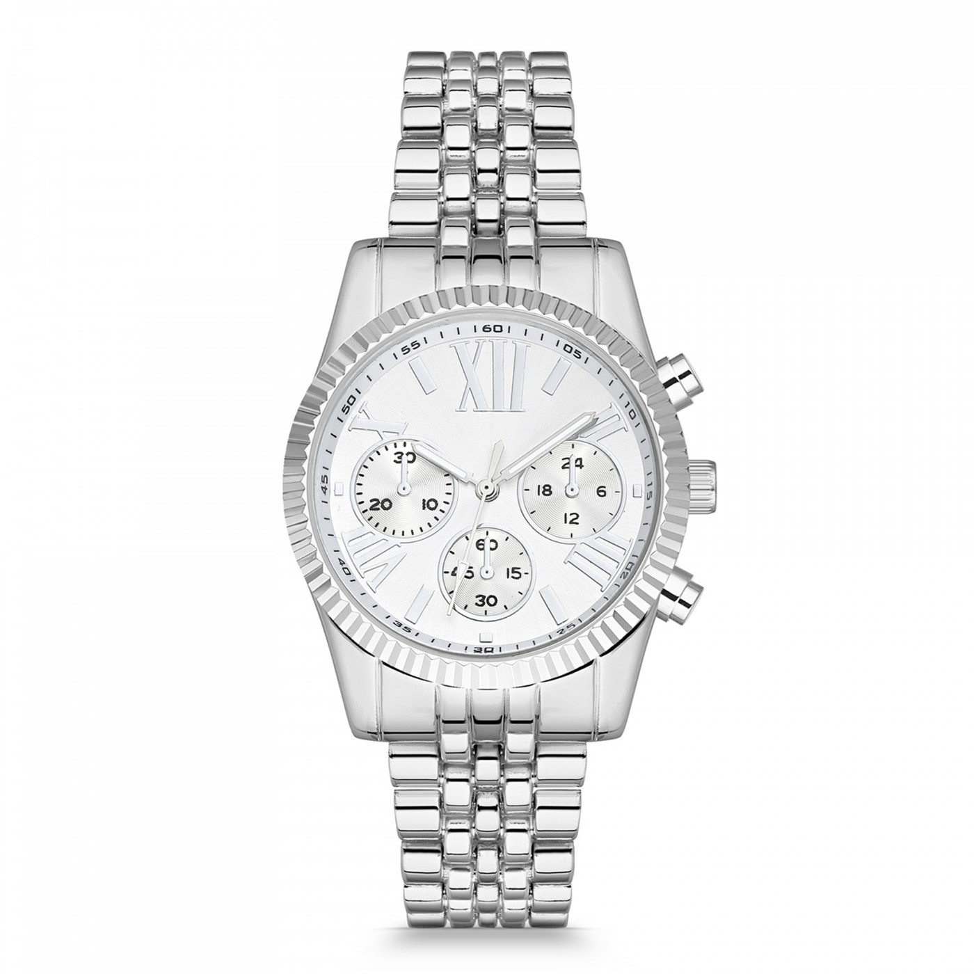 Forentina Gümüş Kaplama Yonca Takı & Saat Hediye Set PS2964