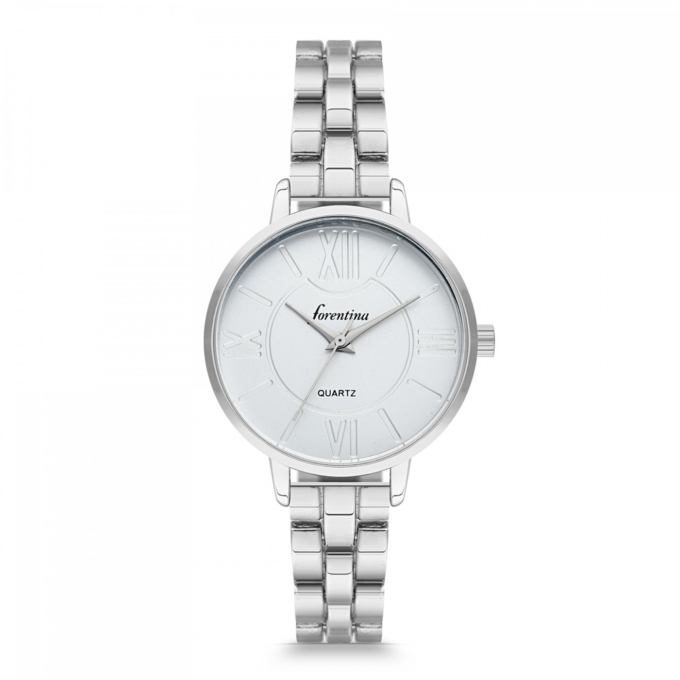 Forentina Gümüş Kaplama Yonca Takı Seti & Güllü Kutuda Metal Kol Saati PS2965