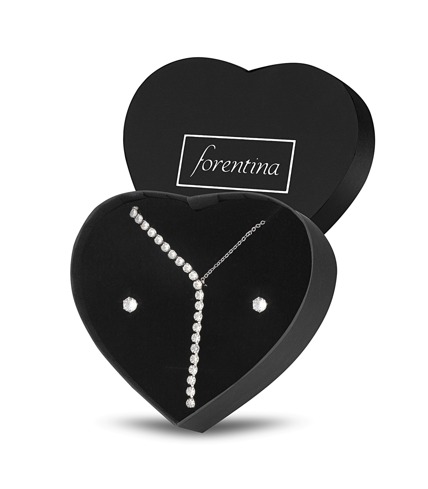 Forentina Gümüş Kaplama Su Yolu Kolye Küpe Takı Seti PS3096