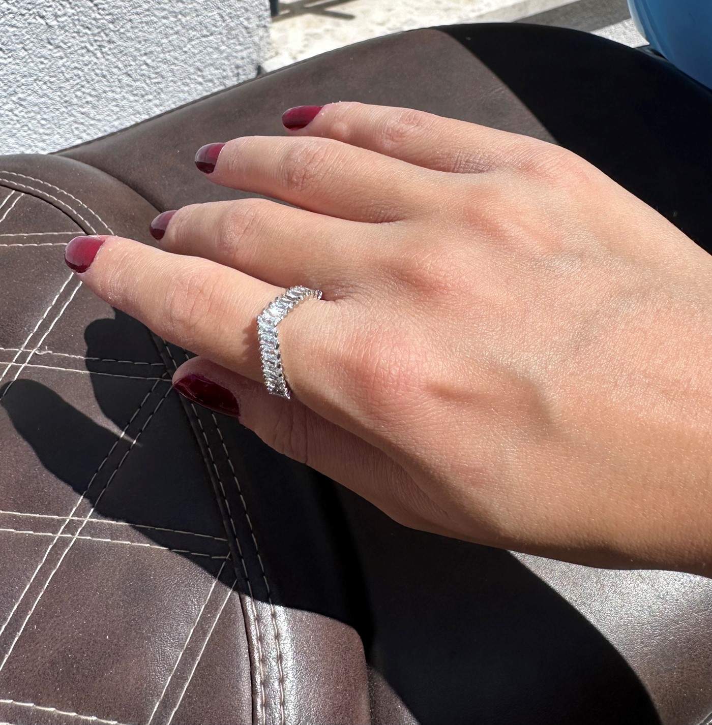 Forentina Gümüş Kaplama Baget Ayarlanabilir Yüzük PS3135