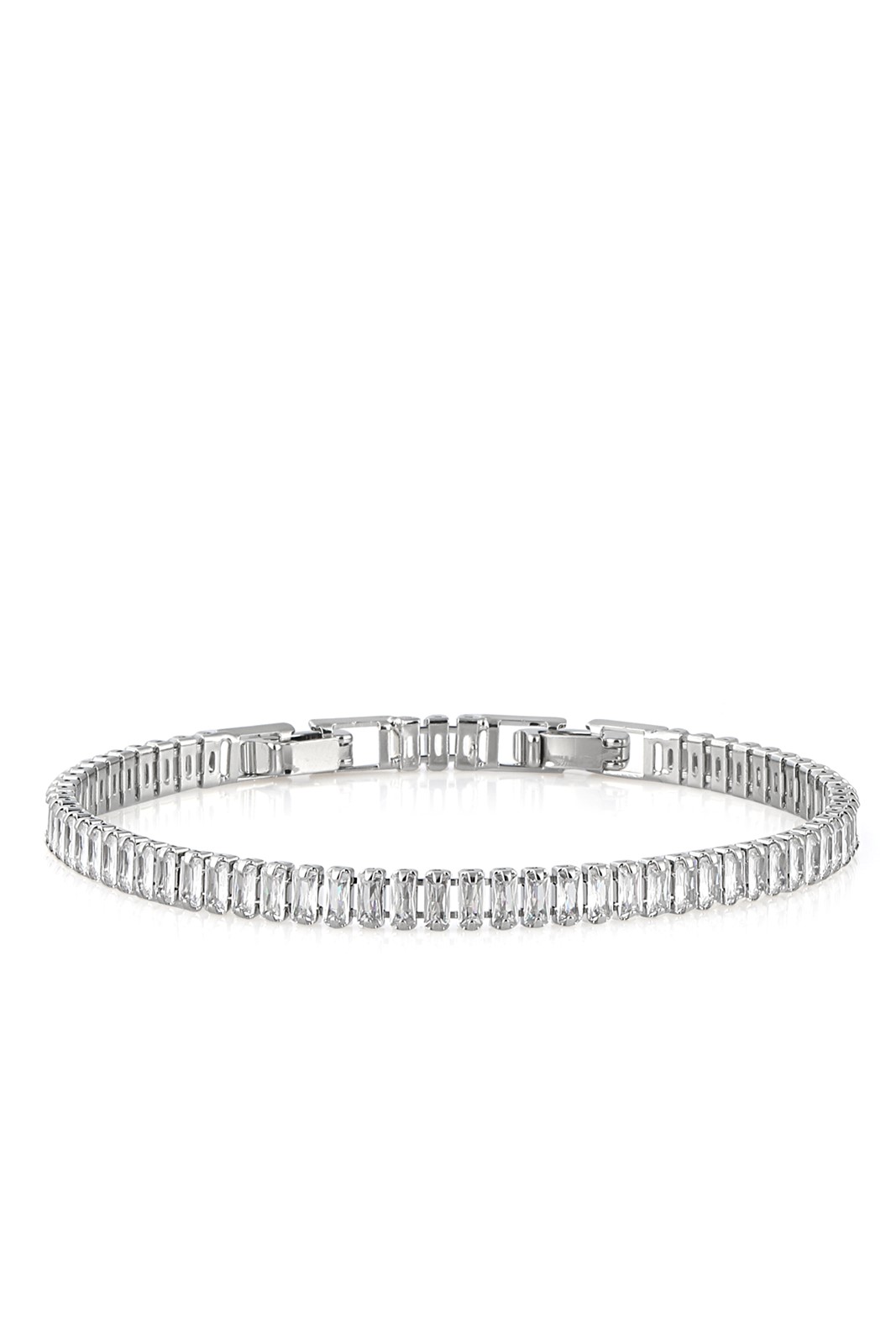 Forentina Gümüş Kaplama Baget Kolye Bileklik Yüzük Takı Seti PS3189