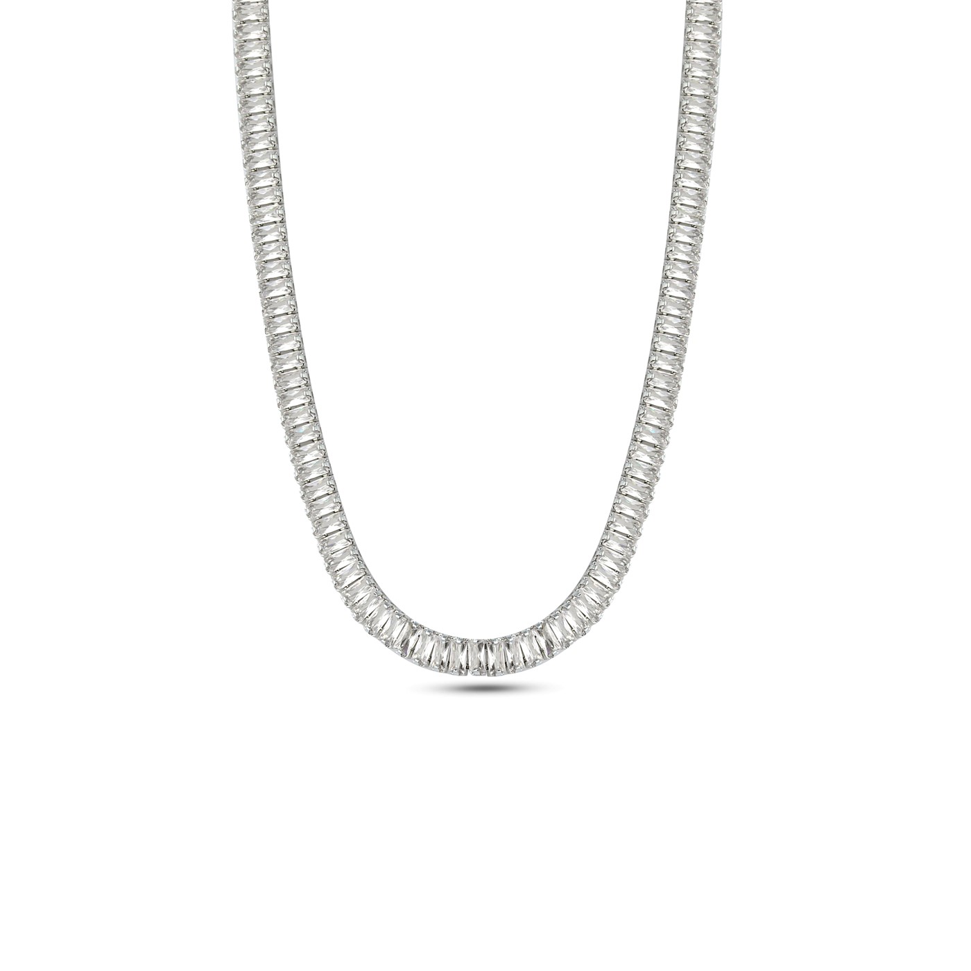 Forentina Gümüş Kaplama Baget Kolye Bileklik Yüzük Takı Seti PS3189