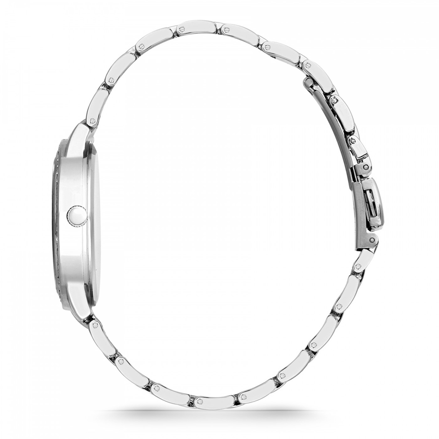 Forentina Gümüş Kaplama Taşlı Kolye Küpe Yüzük Bileklik Saat Yapay Güllü Kutuda Hediye Set PS3371