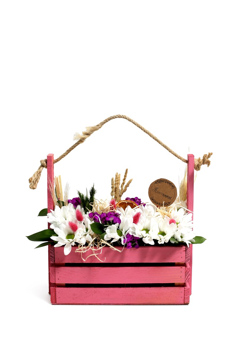 Pink Basket & Daisy