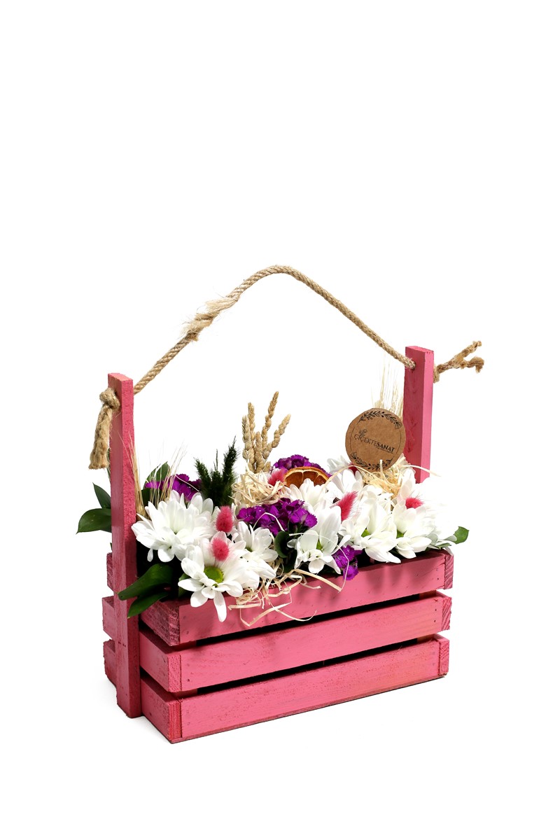 Pink Basket & Daisy
