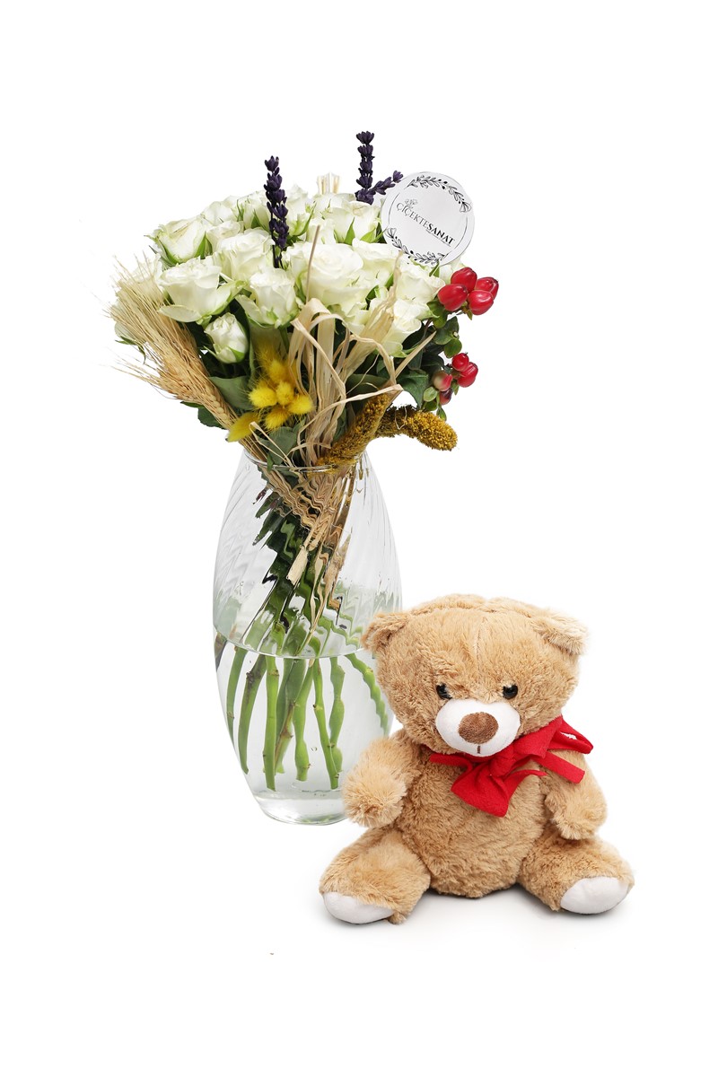 Teddy & Whıte Roses