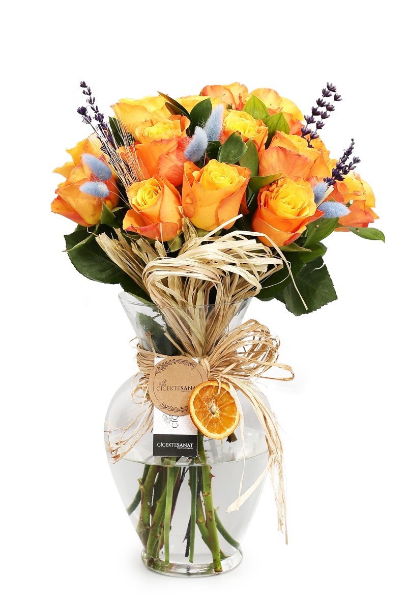 Ice Orange Roses