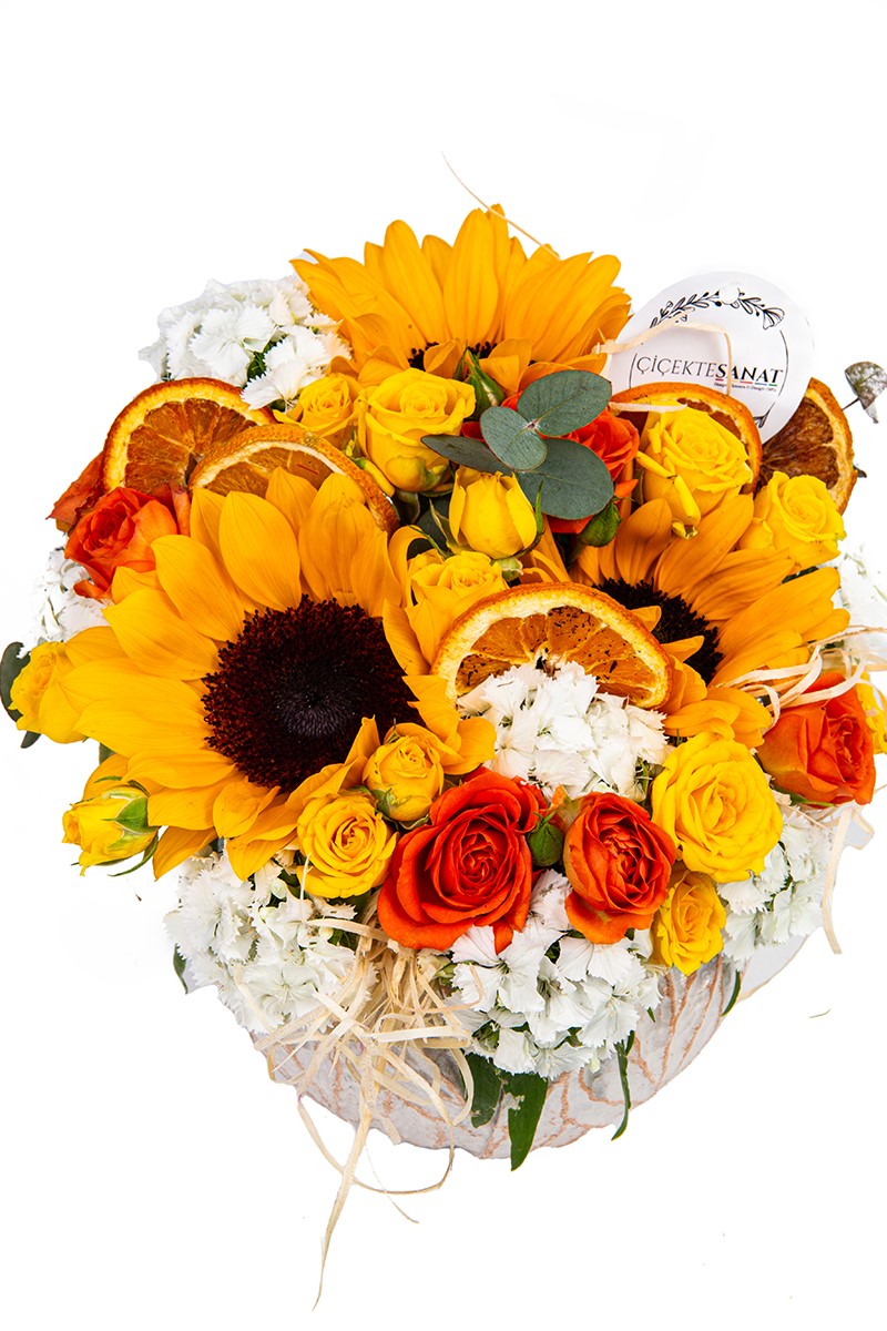 Sunflower Orange Rose