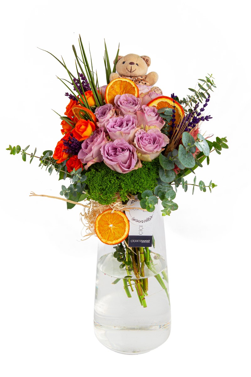 Teddy & Mixed Roses