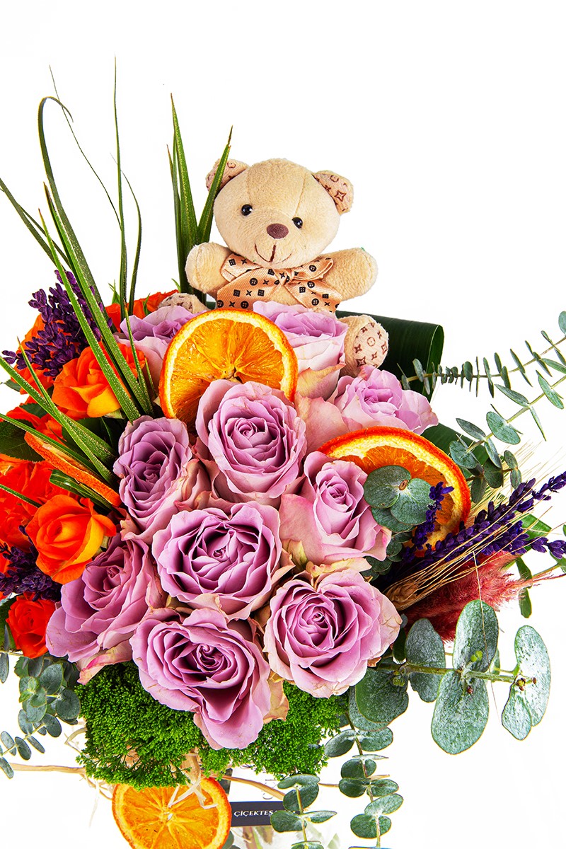 Teddy & Mixed Roses