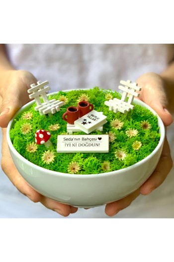 Doğum Günü Hediye Teraryum, Doğum Günü Çiçek, Minyatür Bahçe