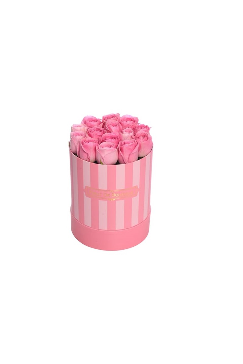 Pembe Silindir Kutuda Pembe Güller